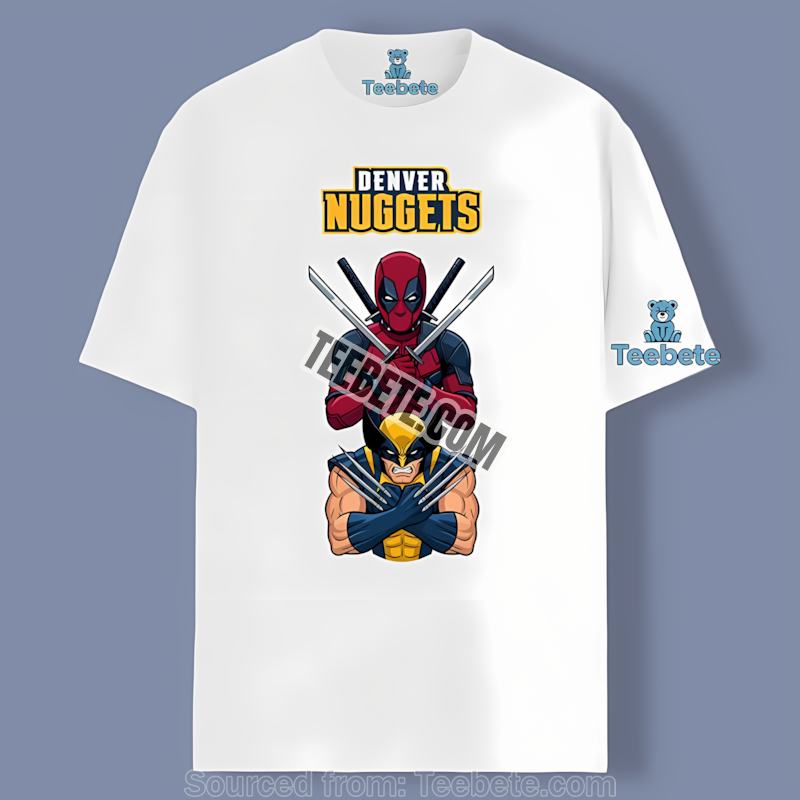 Denver Nuggets Deadpool And Wolverine Crossover Soft Shirt