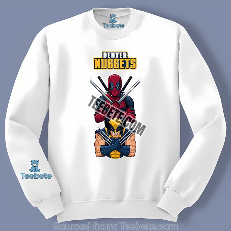 Denver Nuggets Deadpool And Wolverine Crossover Soft Long Sleeve Denver Nuggets Deadpool And Wolverine Crossover Soft Long Sleeve