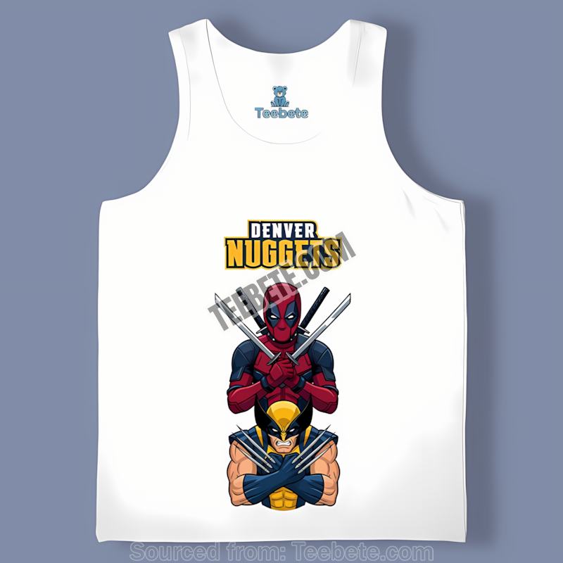 Denver Nuggets Deadpool And Wolverine Crossover Soft Tanktop Denver Nuggets Deadpool And Wolverine Crossover Soft Tanktop