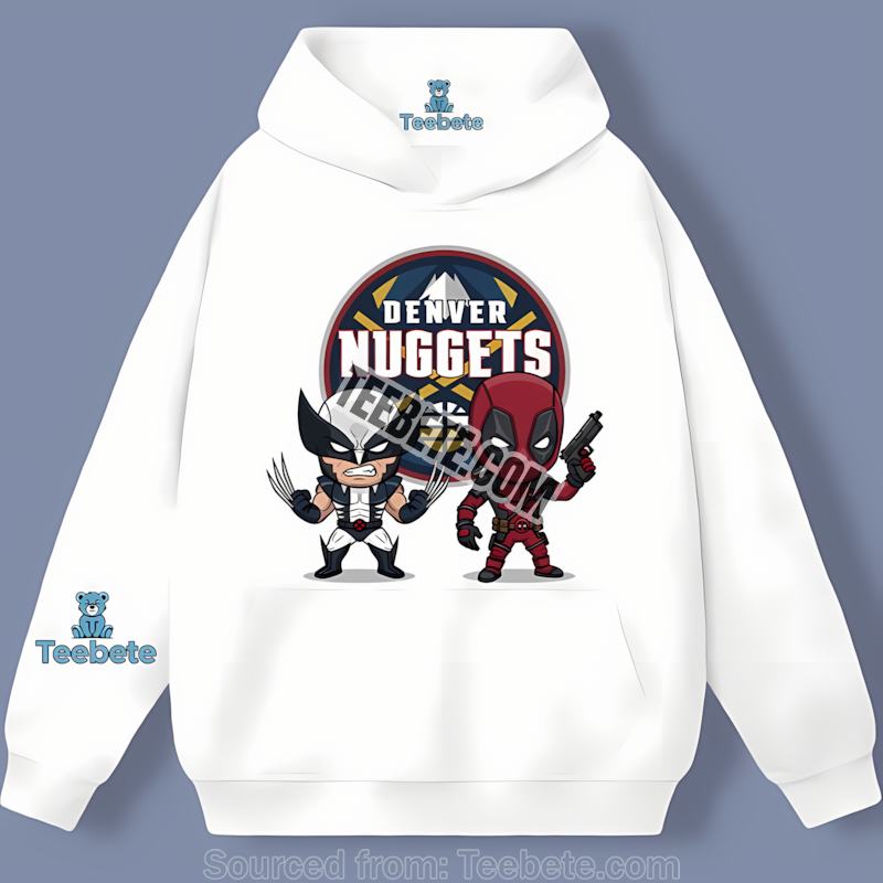 Denver Nuggets Deadpool Wolverine Superhero Classic Hoodie Denver Nuggets Deadpool Wolverine Superhero Classic Hoodie