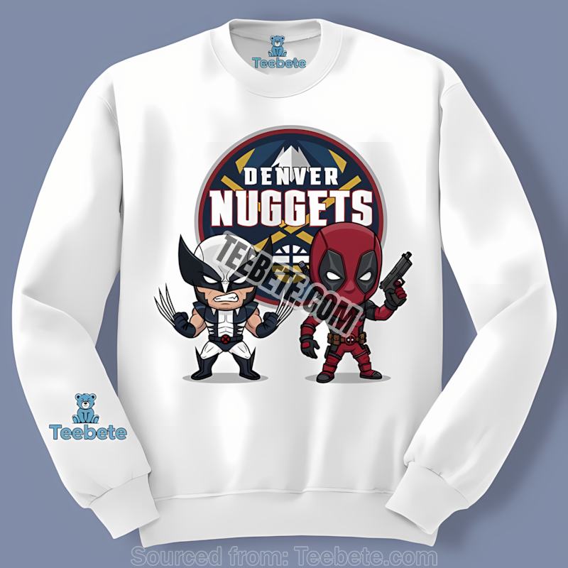 Denver Nuggets Deadpool Wolverine Superhero Classic Long Sleeve Denver Nuggets Deadpool Wolverine Superhero Classic Long Sleeve