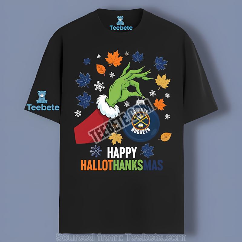 Denver Nuggets Hallothanksmas Holiday Celebration Funny Tshirt