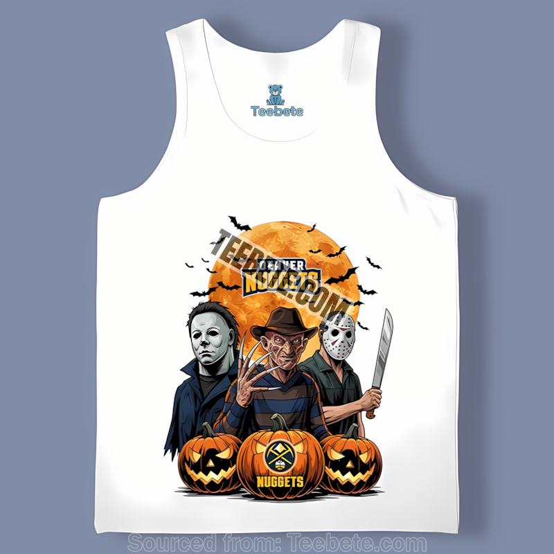 Denver Nuggets Halloween Jason Freddy Myers Cheap Graphic Tanktop Denver Nuggets Halloween Jason Freddy Myers Cheap Graphic Tanktop