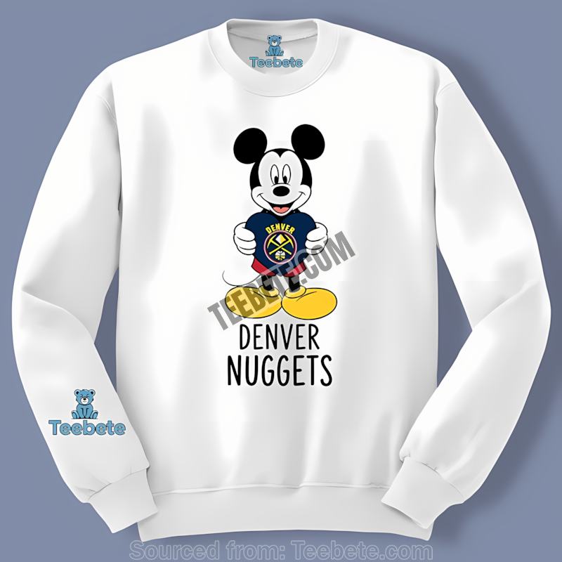 Denver Nuggets Mickey Heart Cool Long Sleeve Denver Nuggets Mickey Heart Cool Long Sleeve
