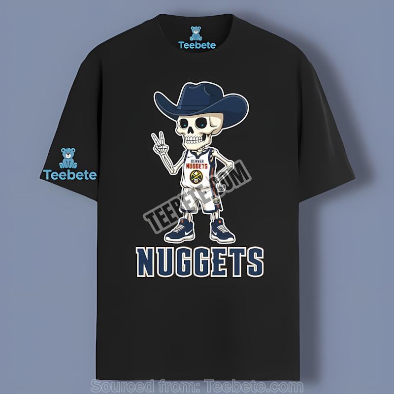 Denver Nuggets Skeleton Cowboy Halloween Sports Shirt
