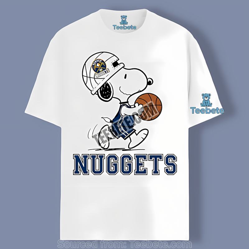 Denver Nuggets Snoopy Basketball Running Pose Mens Tshirt