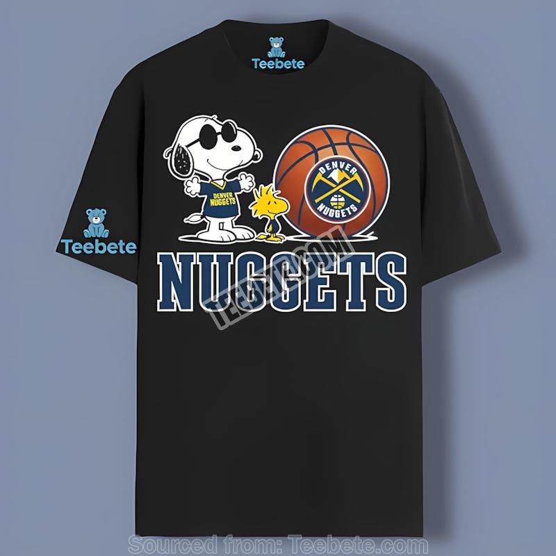 Denver Nuggets Snoopy Woodstock Helmet Showdown Long Sleeve Shirt