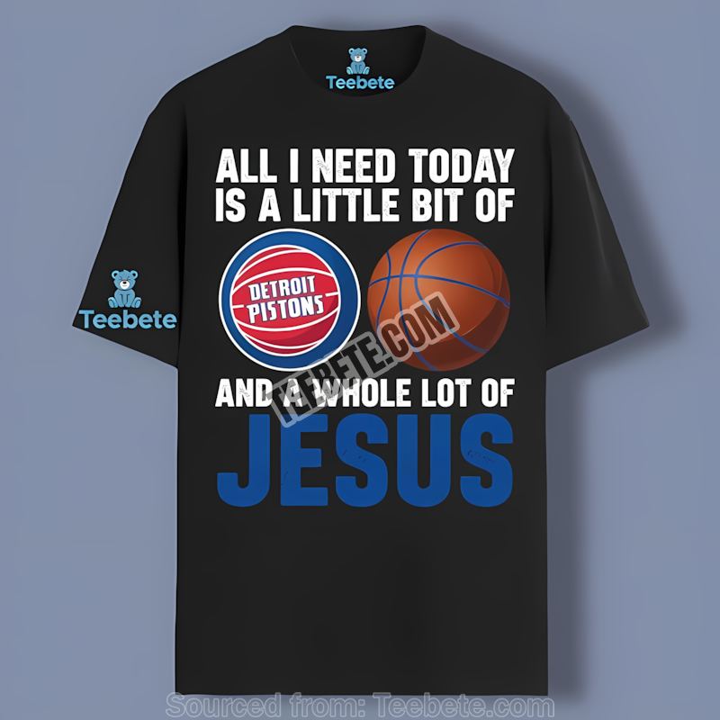 Detroit Pistons Basketball And Jesus Crewneck Shirt