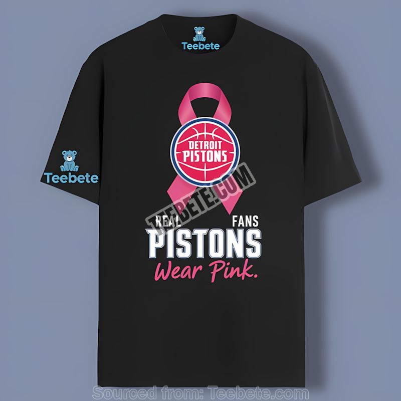 Detroit Pistons Breast Cancer Awareness Fans Wear Pink Custom Made Shirt