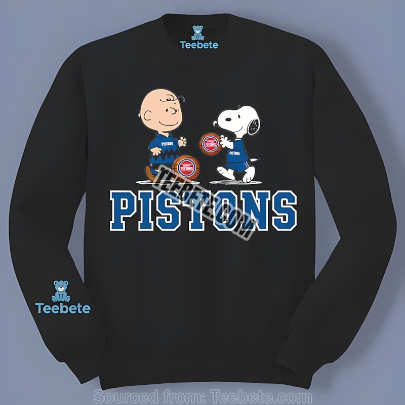 Detroit Pistons Charlie Brown And Snoopy Play Together Vintage Long Sleeve Detroit Pistons Charlie Brown And Snoopy Play Together Vintage Long Sleeve