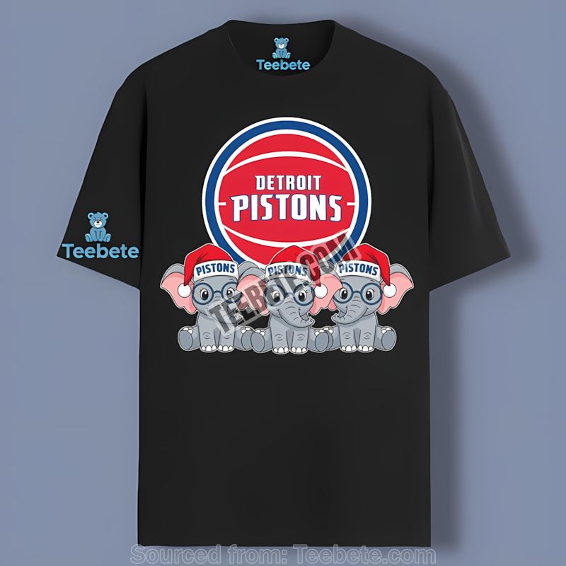 Detroit Pistons Christmas Pistons Crew Adults Shirt