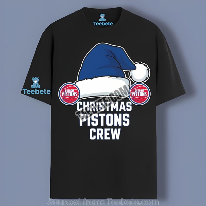 Detroit Pistons Christmas Pistons Crew Adults Shirt