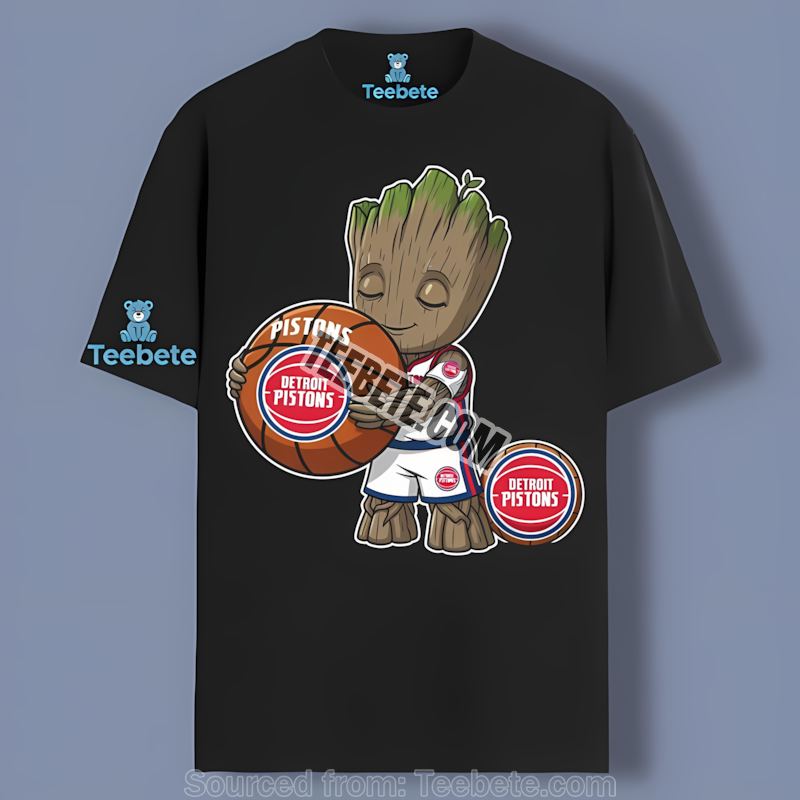 Detroit Pistons Groot Basketball Fashion Shirt