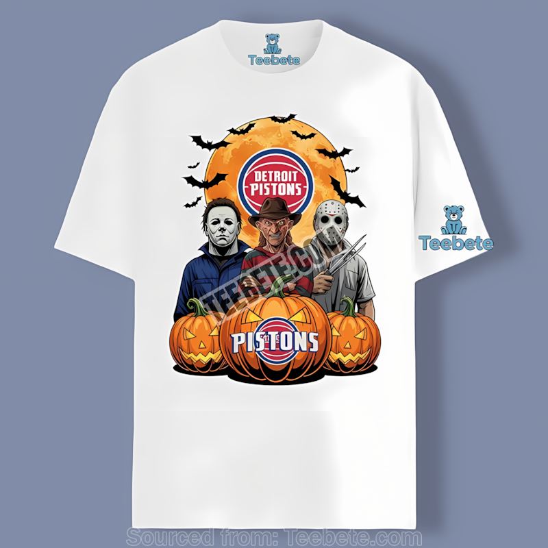 Detroit Pistons Halloween Jason Voorhees Michael Myers Freddy Krueger Unisex Shirt