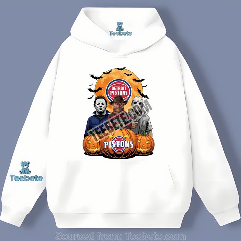 Detroit Pistons Halloween Jason Voorhees Michael Myers Freddy Krueger Unisex Hoodie Detroit Pistons Halloween Jason Voorhees Michael Myers Freddy Krueger Unisex Hoodie