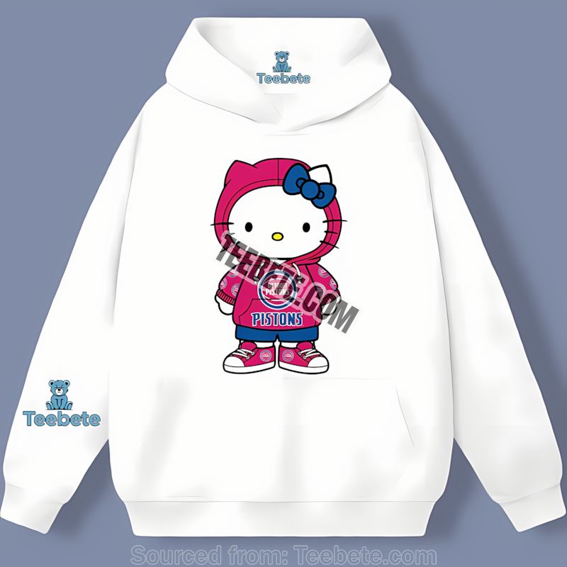Detroit Pistons Hello Kitty Cotton Hoodie Detroit Pistons Hello Kitty Cotton Hoodie
