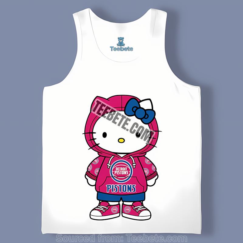 Detroit Pistons Hello Kitty Cotton Tanktop Detroit Pistons Hello Kitty Cotton Tanktop