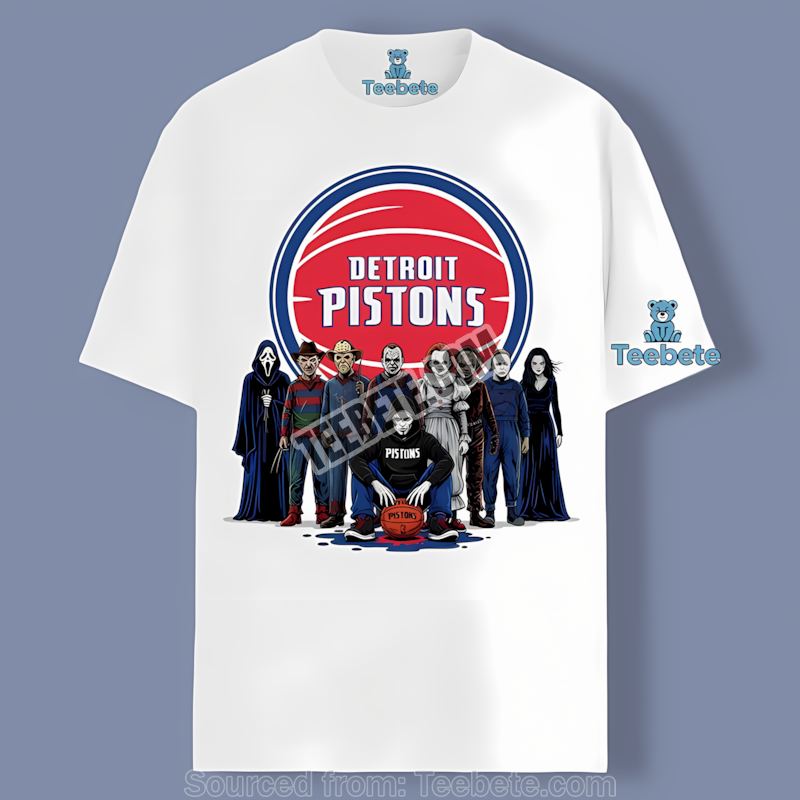 Detroit Pistons Horror Movie Characters Halloween Long Sleeve Shirt