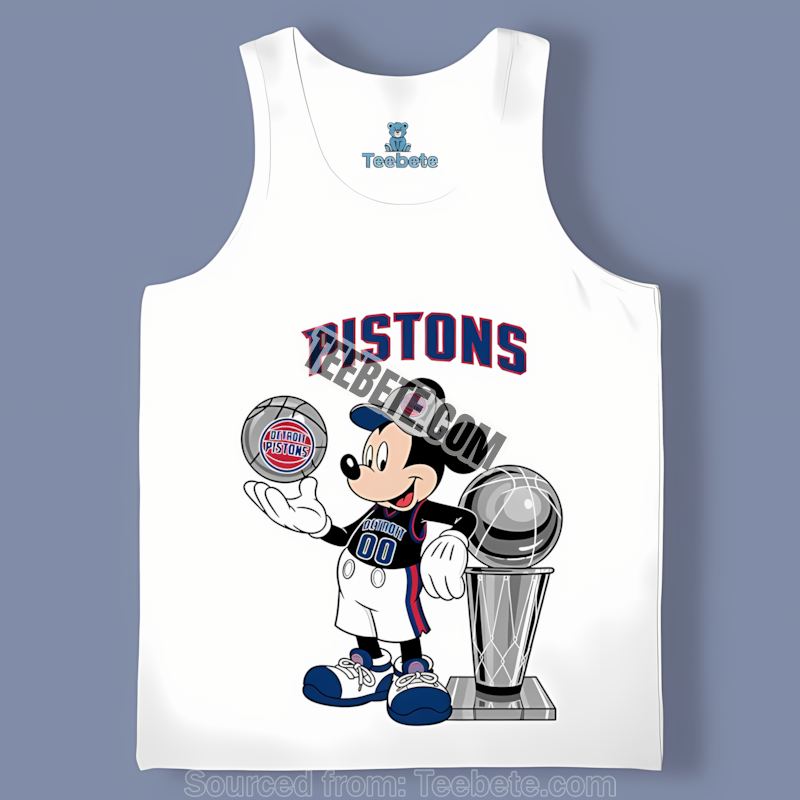 Detroit Pistons Mickey Basketball Bat Cartoon Long Sleeve Tanktop Detroit Pistons Mickey Basketball Bat Cartoon Long Sleeve Tanktop
