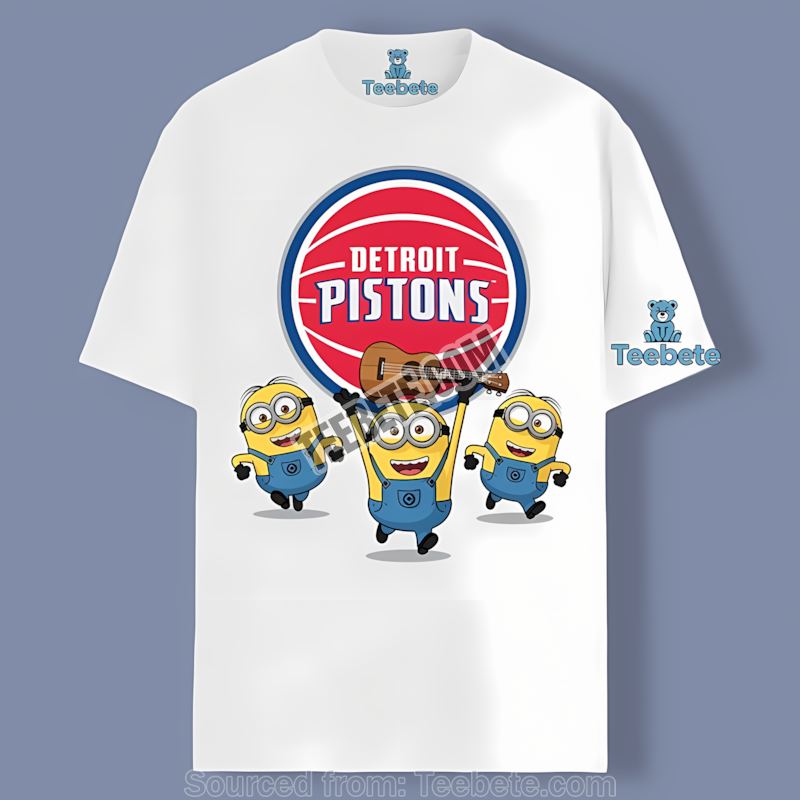 Detroit Pistons Minions Soft Shirt