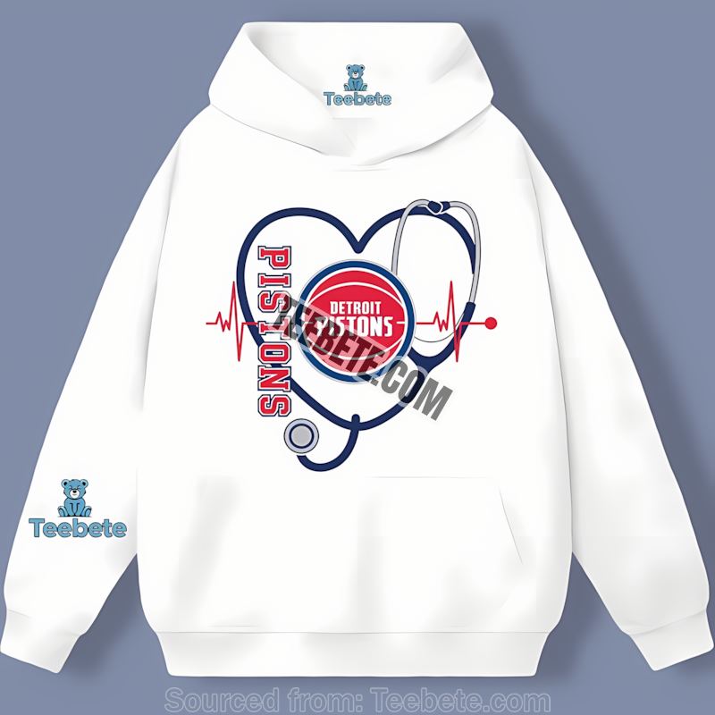 Detroit Pistons Nurse Heartbeat Regular Hoodie Detroit Pistons Nurse Heartbeat Regular Hoodie