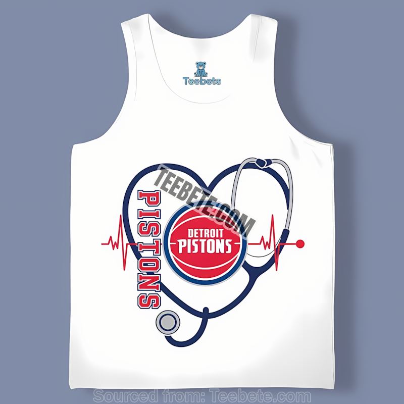 Detroit Pistons Nurse Heartbeat Regular Tanktop Detroit Pistons Nurse Heartbeat Regular Tanktop