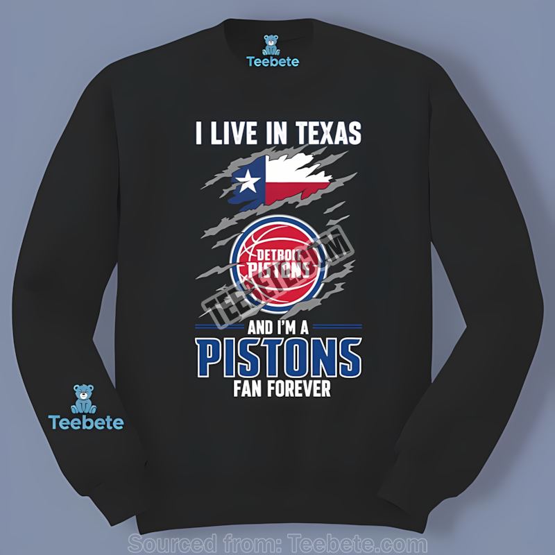 Detroit Pistons Texas Fan Forever Vintage Long Sleeve Detroit Pistons Texas Fan Forever Vintage Long Sleeve