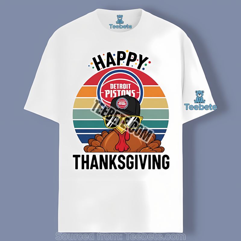 Detroit Pistons Thanksgiving Turkey Cheap Graphic Tee