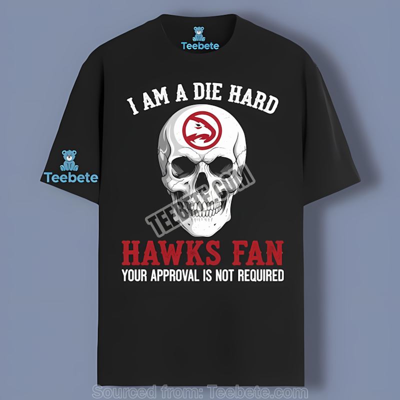Die Hard Atlanta Hawks Fan Skull Cotton Shirt
