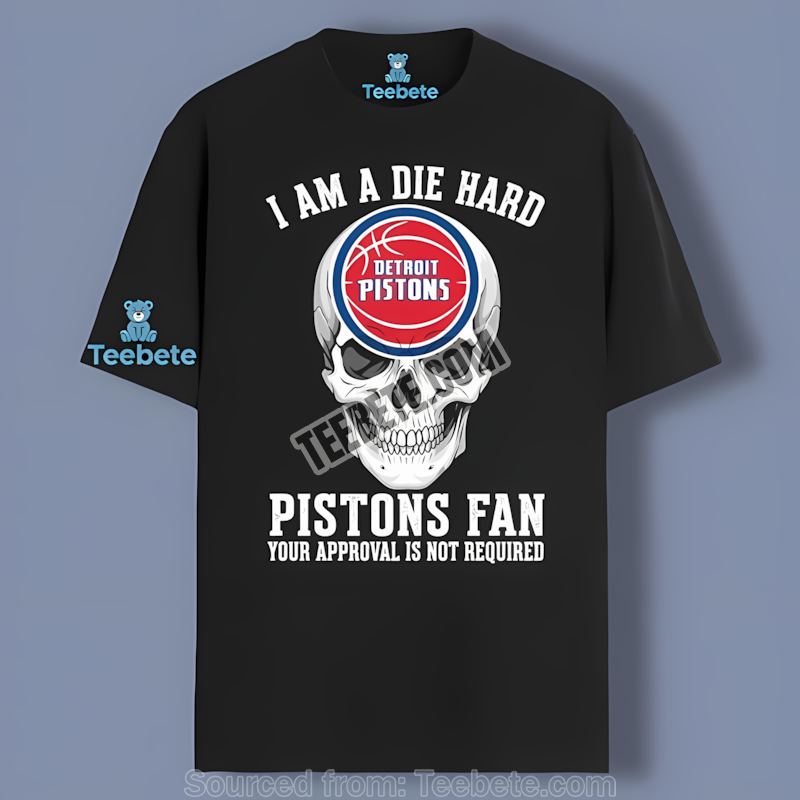 Die Hard Detroit Pistons Fan Skull Graphic Shirt