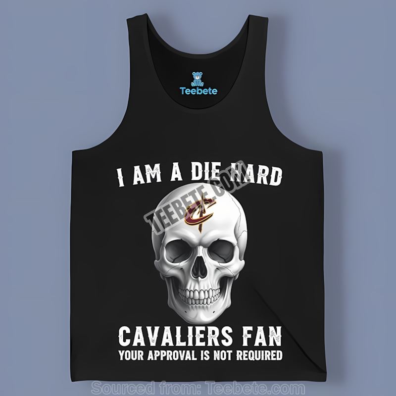 Die Hard Fan Cleveland Cavaliers Skull Trendy Tanktop Die Hard Fan Cleveland Cavaliers Skull Trendy Tanktop