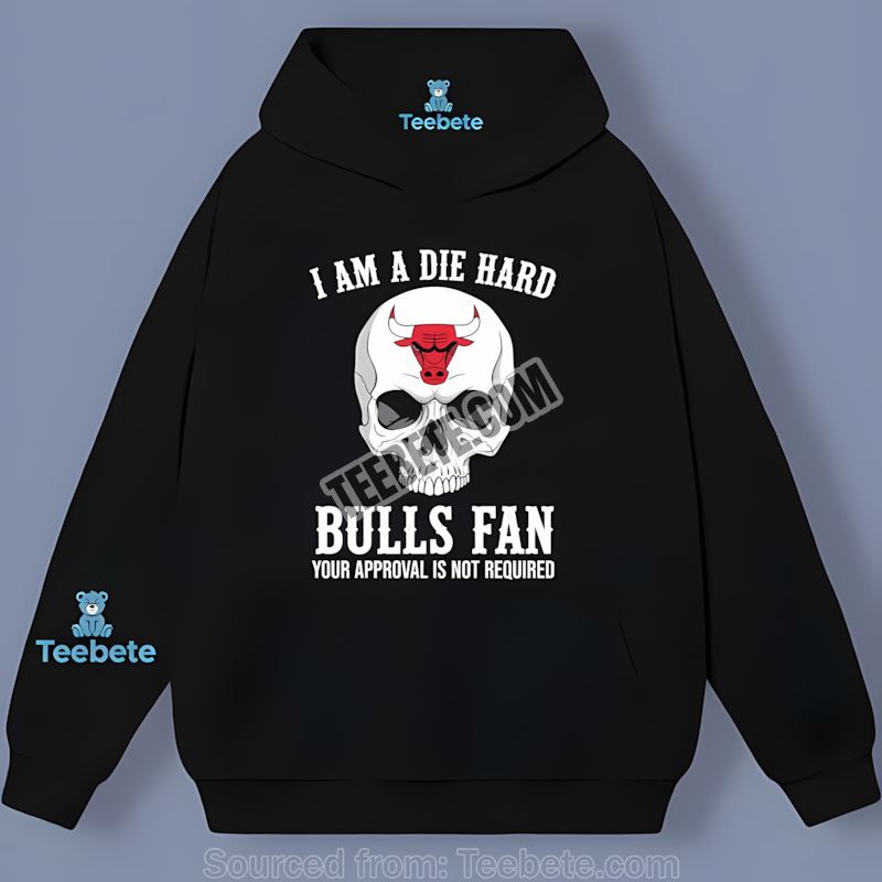 Die Hard Fan Skull Repping Chicago Bulls Hoodie Die Hard Fan Skull Repping Chicago Bulls Hoodie