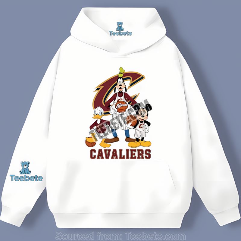 Disney Mickey Donald Goofy Cleveland Cavaliers Graphic Hoodie Disney Mickey Donald Goofy Cleveland Cavaliers Graphic Hoodie