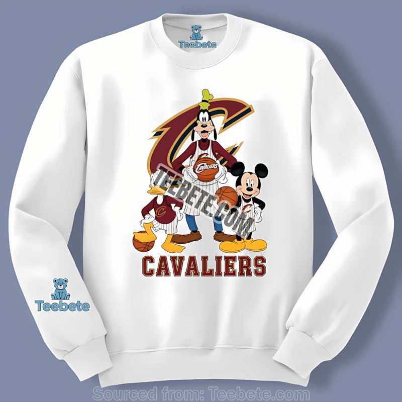 Disney Mickey Donald Goofy Cleveland Cavaliers Graphic Long Sleeve Disney Mickey Donald Goofy Cleveland Cavaliers Graphic Long Sleeve