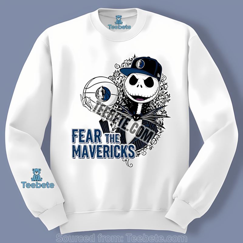 Fear The Jack Skellington Dallas Mavericks Statement Long Sleeve Fear The Jack Skellington Dallas Mavericks Statement Long Sleeve
