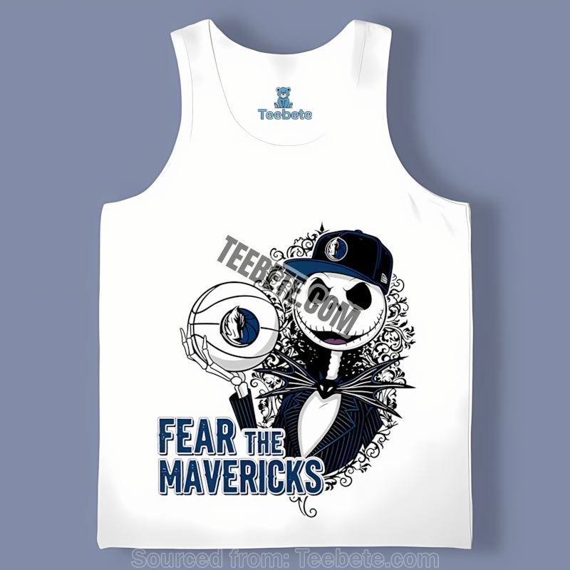 Fear The Jack Skellington Dallas Mavericks Statement Tanktop Fear The Jack Skellington Dallas Mavericks Statement Tanktop