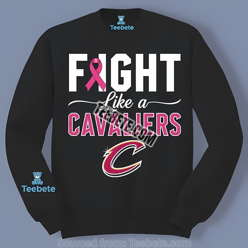 Fight Like A Warrior Cleveland Cavaliers Breast Cancer Long Sleeve Fight Like A Warrior Cleveland Cavaliers Breast Cancer Long Sleeve