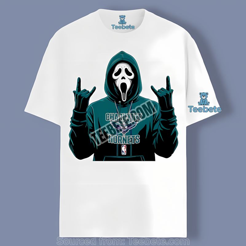Ghostface Shows Off Charlotte Hornets Spooky Style Shirt