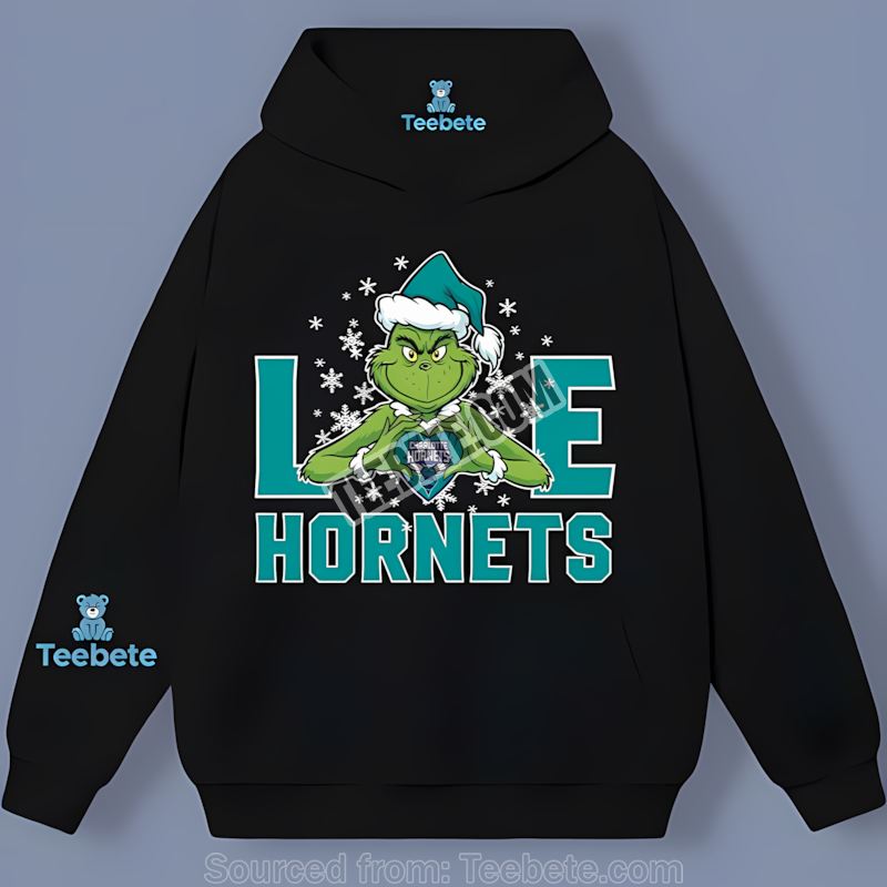 Grinch Brings Charlotte Hornets Christmas Cheer Hoodie Grinch Brings Charlotte Hornets Christmas Cheer Hoodie