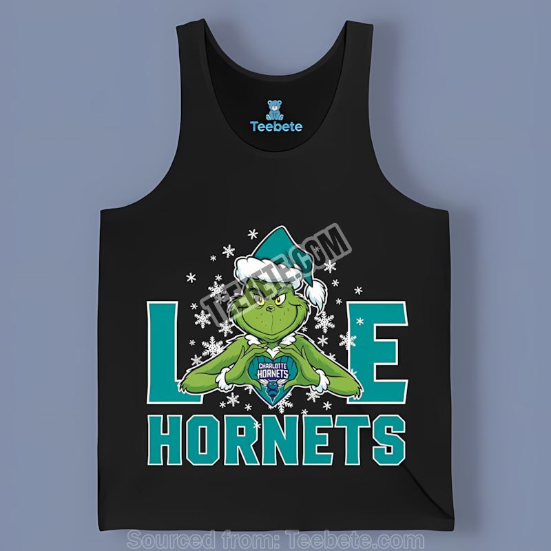 Grinch Brings Charlotte Hornets Christmas Cheer Tanktop Grinch Brings Charlotte Hornets Christmas Cheer Tanktop