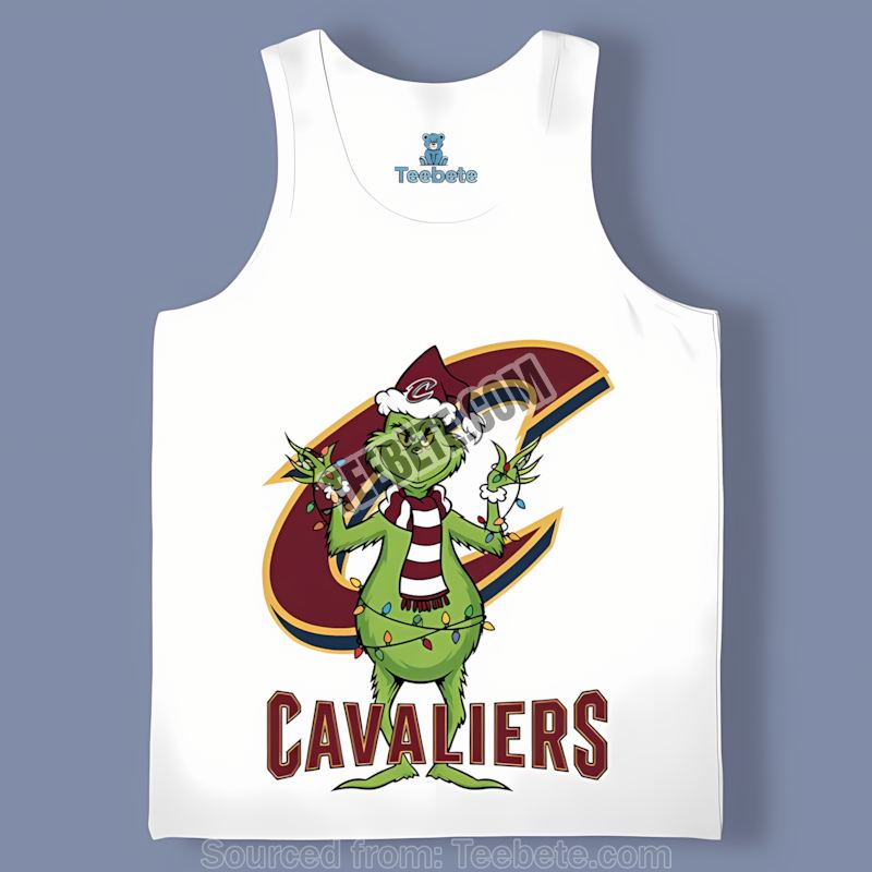 Grinch Christmas Cleveland Cavaliers Cotton Tanktop Grinch Christmas Cleveland Cavaliers Cotton Tanktop