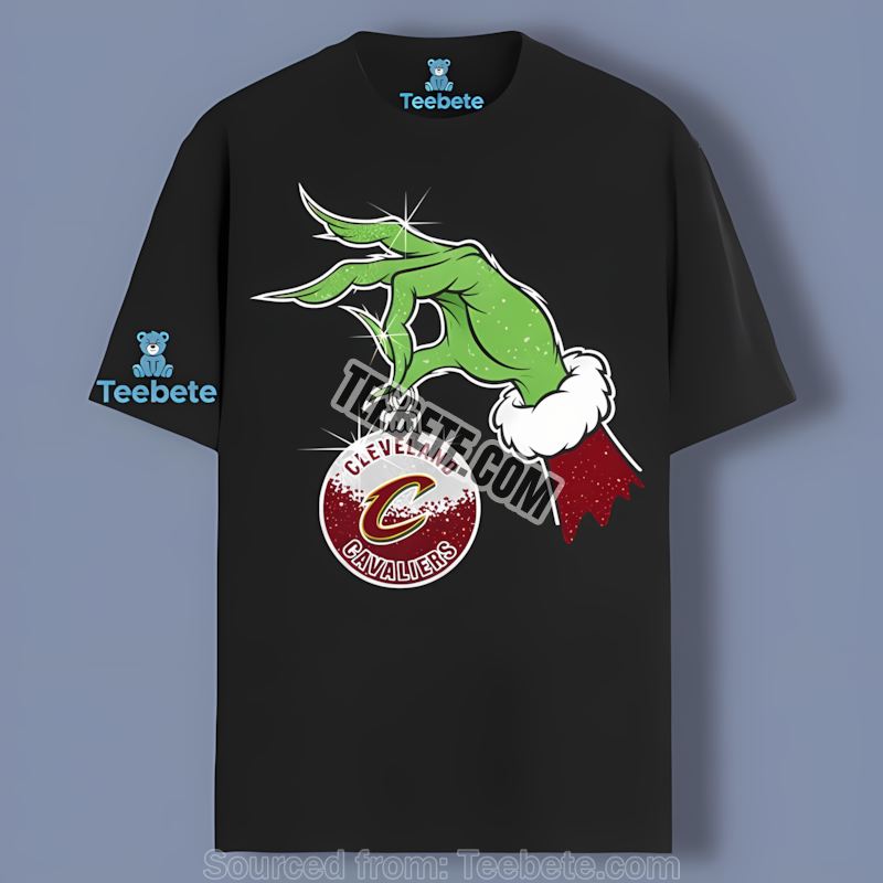 Grinch Hand Holding Cleveland Cavaliers Ornament Retro Shirt
