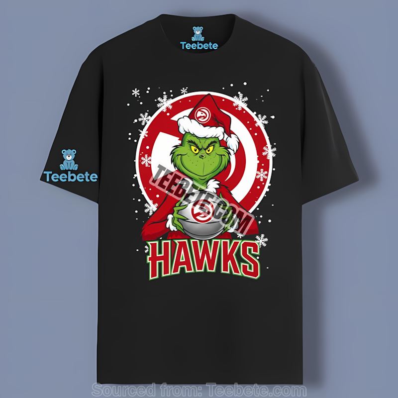 Grinch Holding Atlanta Hawks Helmet Vintage Shirt