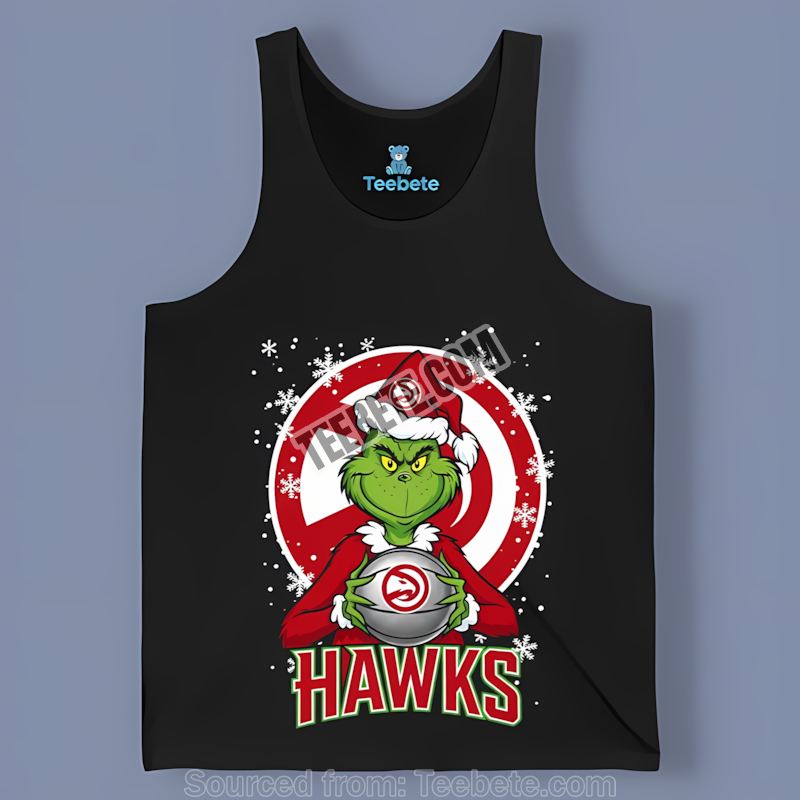 Grinch Holding Atlanta Hawks Helmet Vintage Tanktop Grinch Holding Atlanta Hawks Helmet Vintage Tanktop