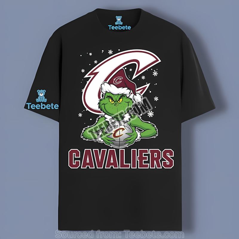 Grinch Holding Cleveland Cavaliers Helmet Shirt