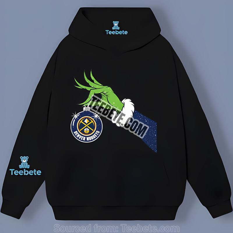 Grinch Holding Denver Nuggets Ornament Soft Hoodie Grinch Holding Denver Nuggets Ornament Soft Hoodie