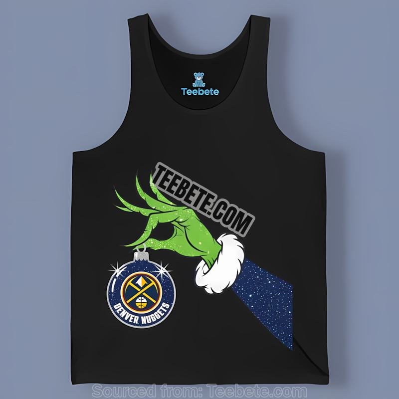 Grinch Holding Denver Nuggets Ornament Soft Tanktop Grinch Holding Denver Nuggets Ornament Soft Tanktop