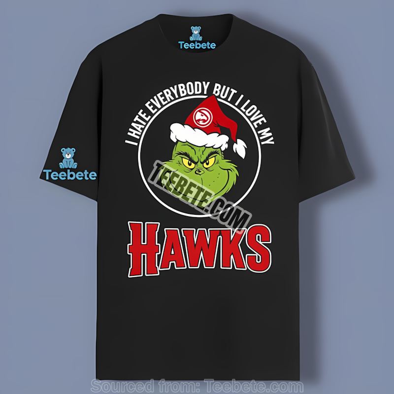 Grinch I Hate People But Love Atlanta Hawks Color Shirt
