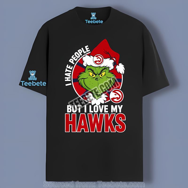 Grinch I Hate People But Love Atlanta Hawks Color Shirt