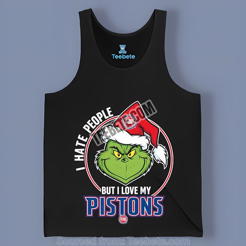 Grinch I Hate People But Love Detroit Pistons Dri Fit Tanktop Grinch I Hate People But Love Detroit Pistons Dri Fit Tanktop